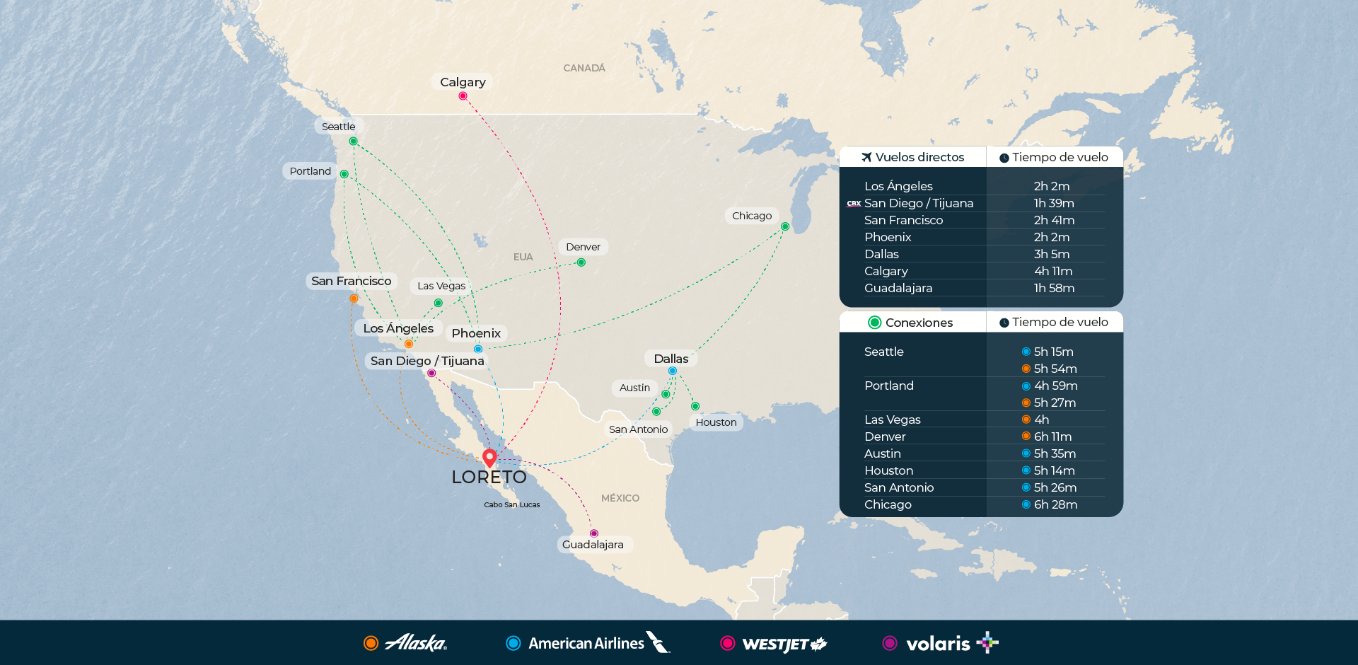 Flights map desktop es