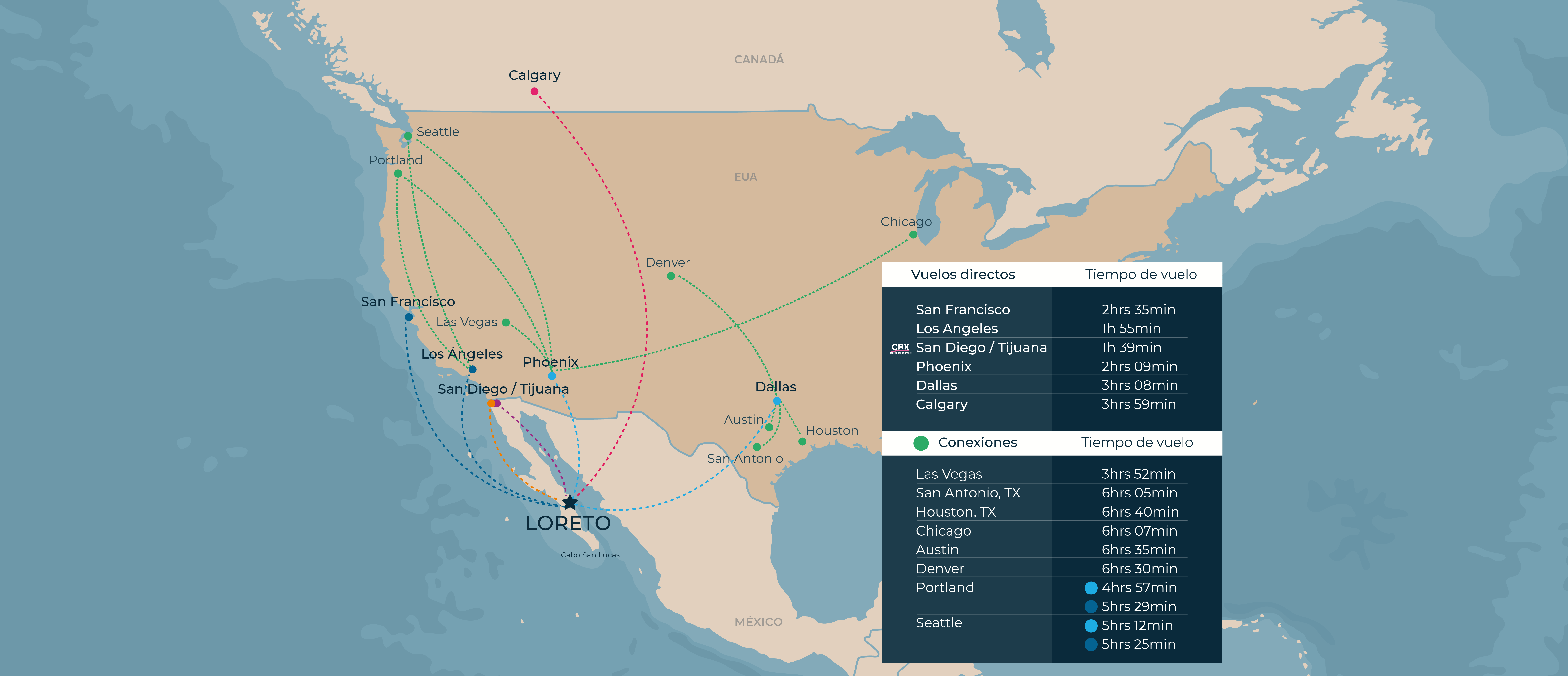 Flights map desktop es
