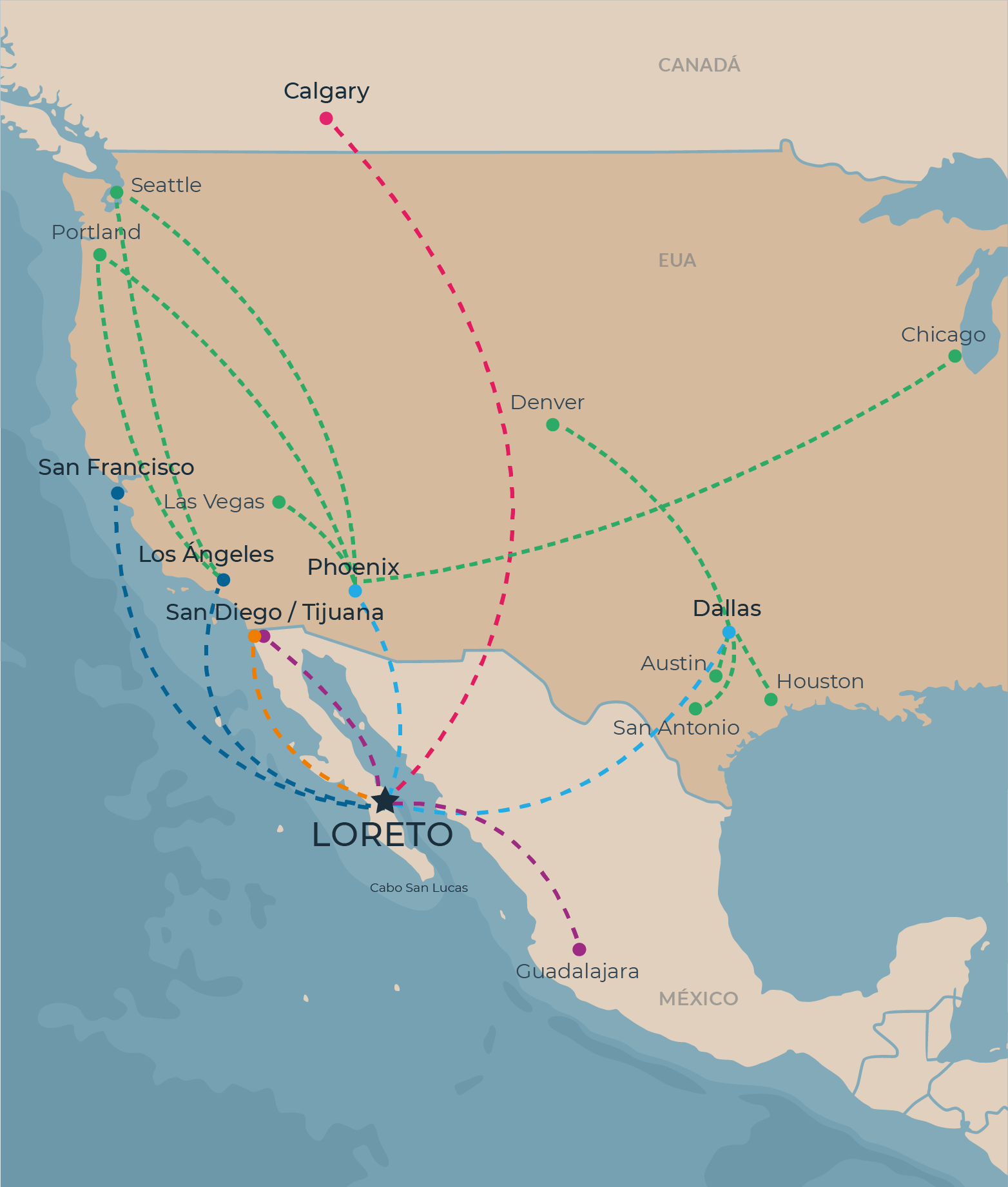 Flights map mobile